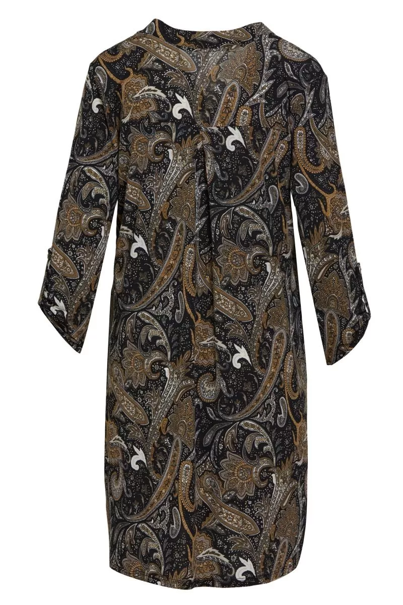 Greatest of Times Dress - Black Paisley