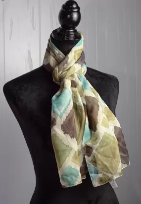 Green Rectangle Neck Scarf