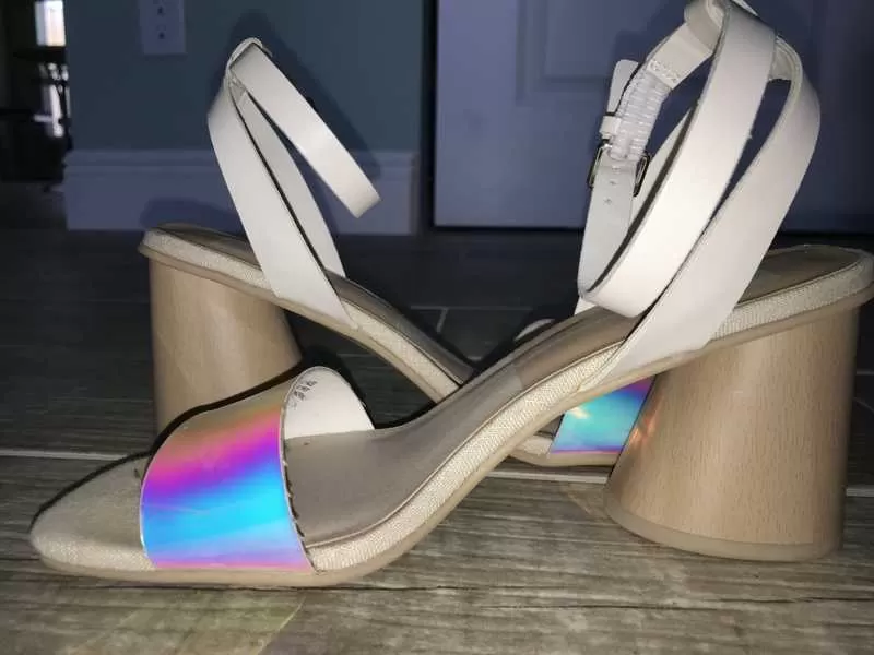 HAZEL HEELS SILVER IRIDESCENT - re:vita