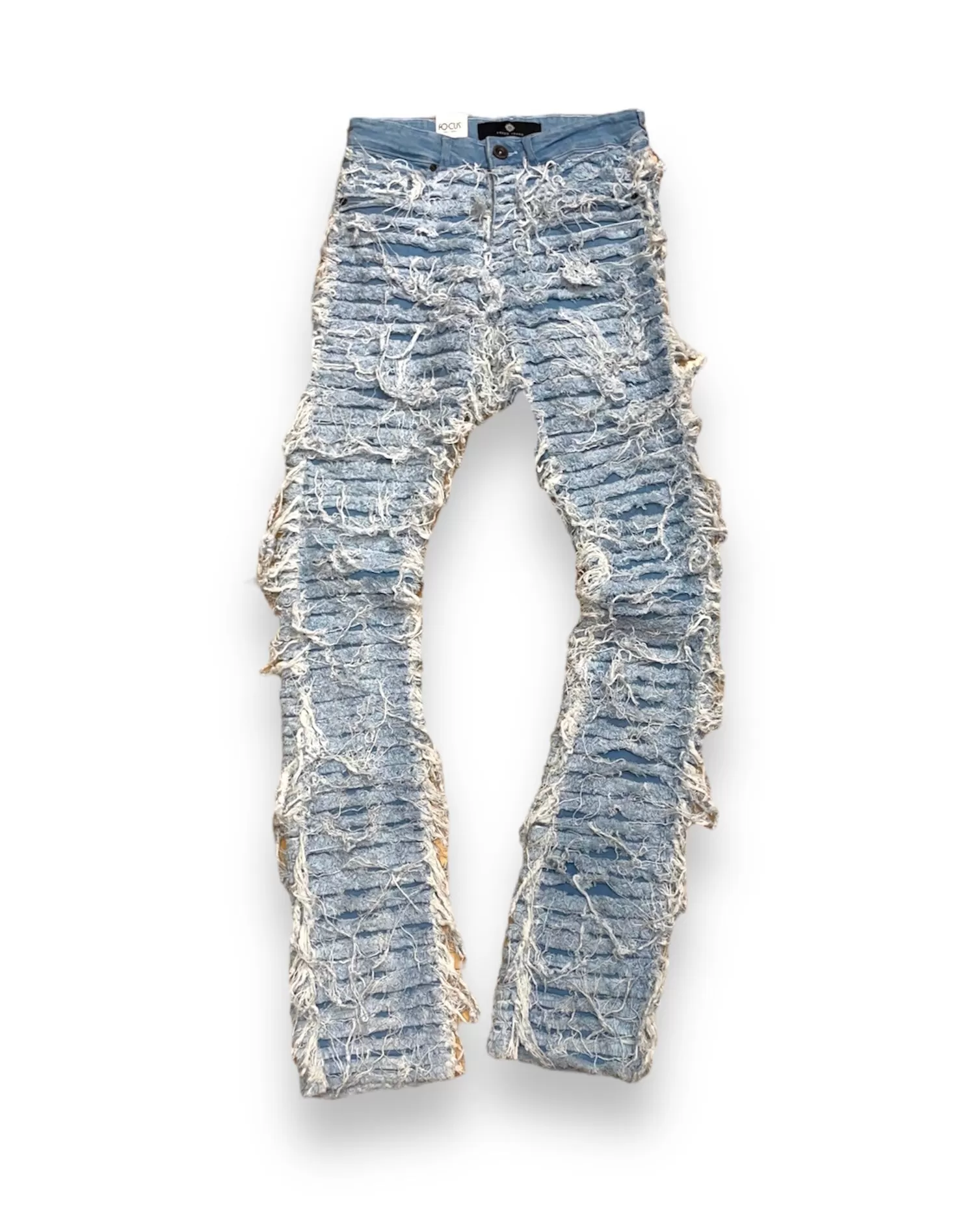 Heavy Rip & Destroyed Stacked Denim Jean