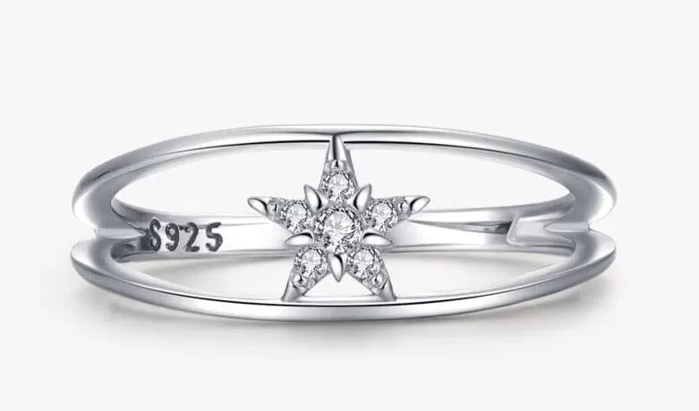 Intertwined Stars Silver Ring