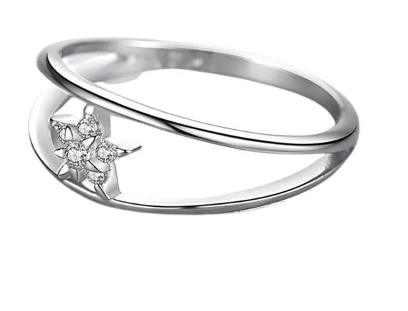 Intertwined Stars Silver Ring