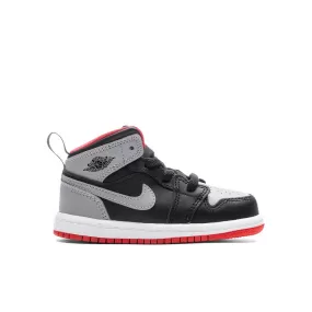 Jordan 1 Mid (TD) - Black/Cement Grey/Fire Red