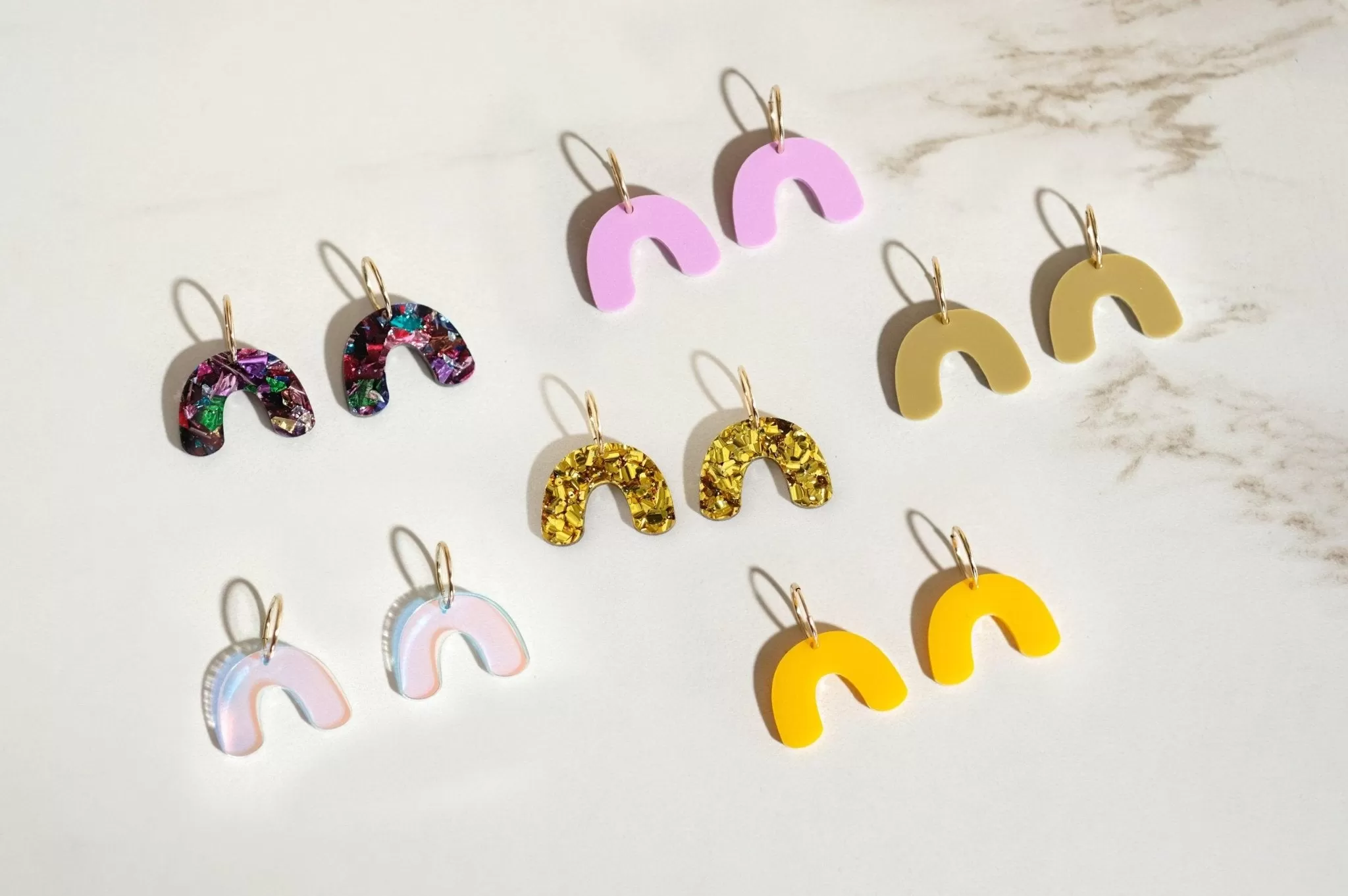 Kaleidoscope - Mini Arch Hoop Earrings