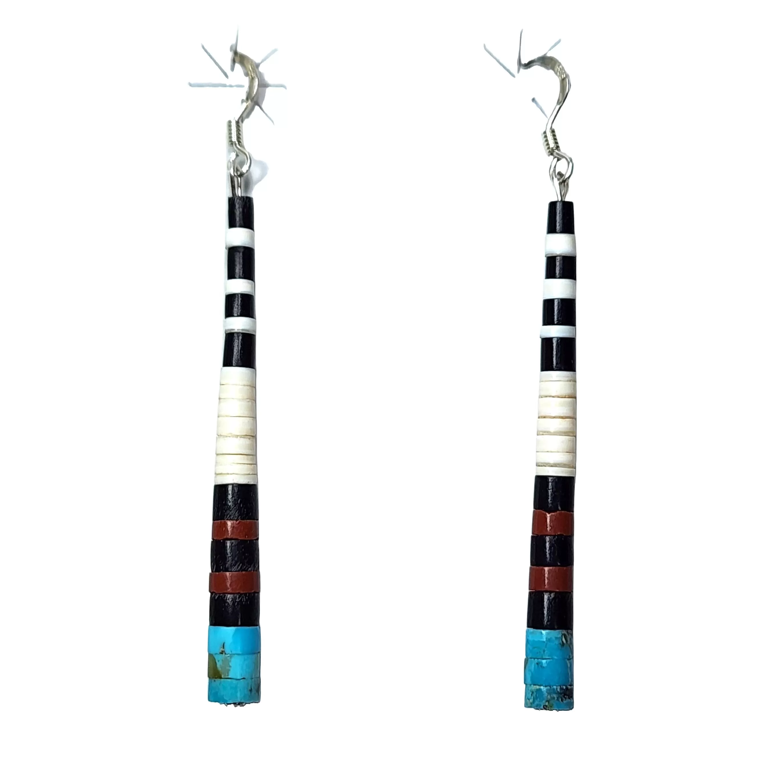 Kewa Pueblo Hand-rolled Beads Earrings