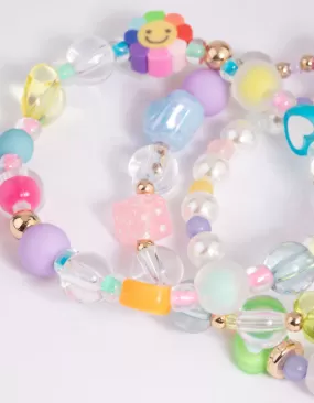 Kids Pastel 90s Strech Bracelet Pack