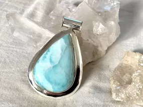 Larimar Gaia Pendant - XLarge Teardrop