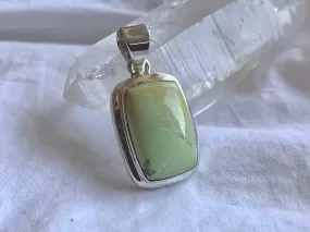 Lemon Chrysoprase Ansley Pendant - Rectangle