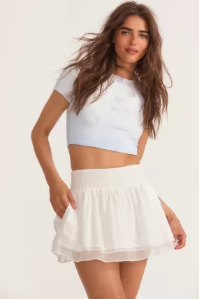 LOVE SHACK FANCY Ilona Mini Skirt