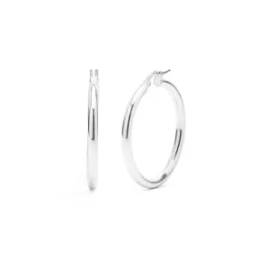 Medium Silver Smooth Hoops