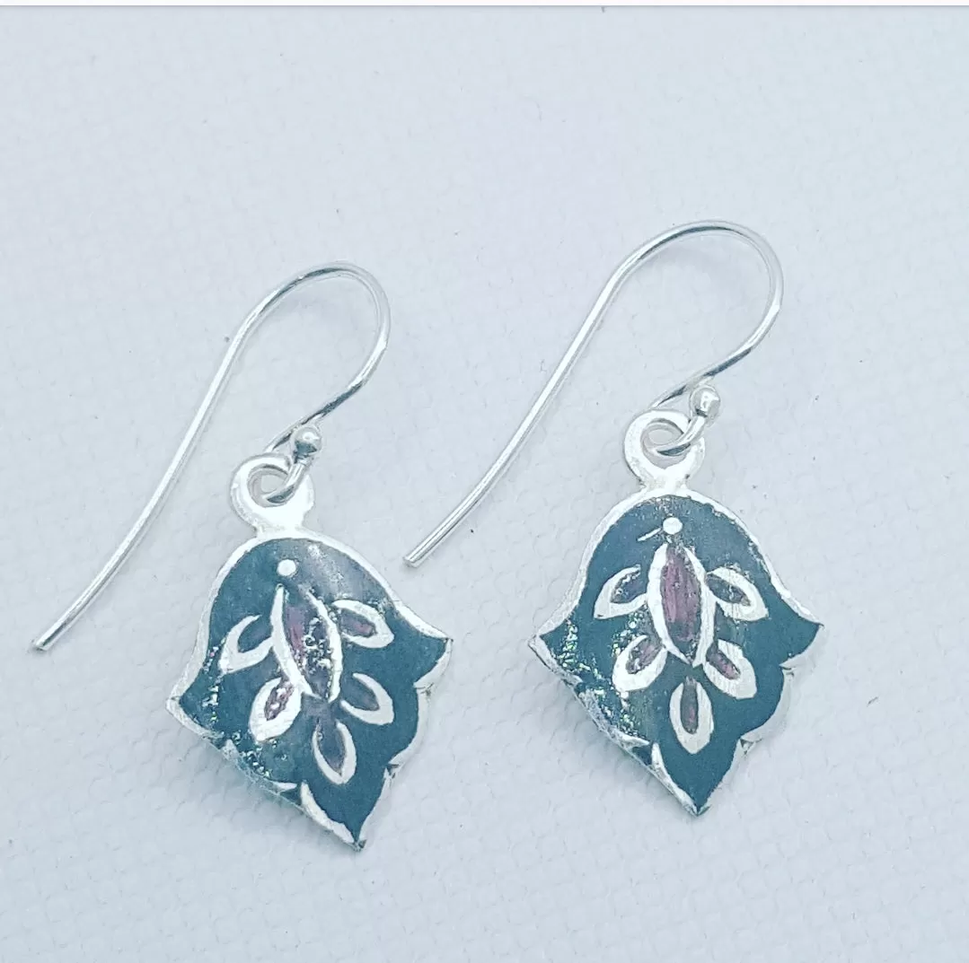 Meenakari enamel drop earrings