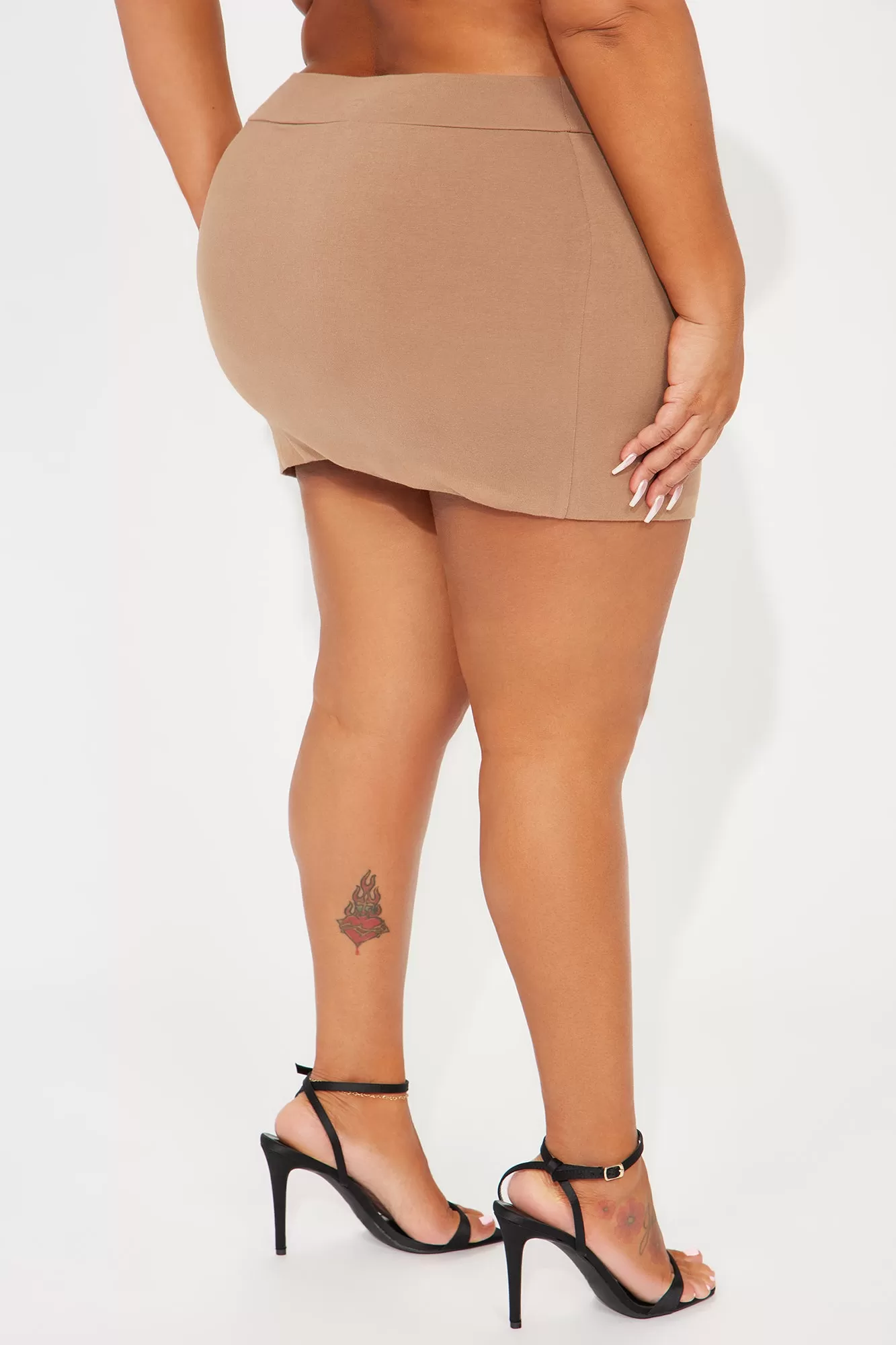 Melanie Micro Mini Skirt - Mocha