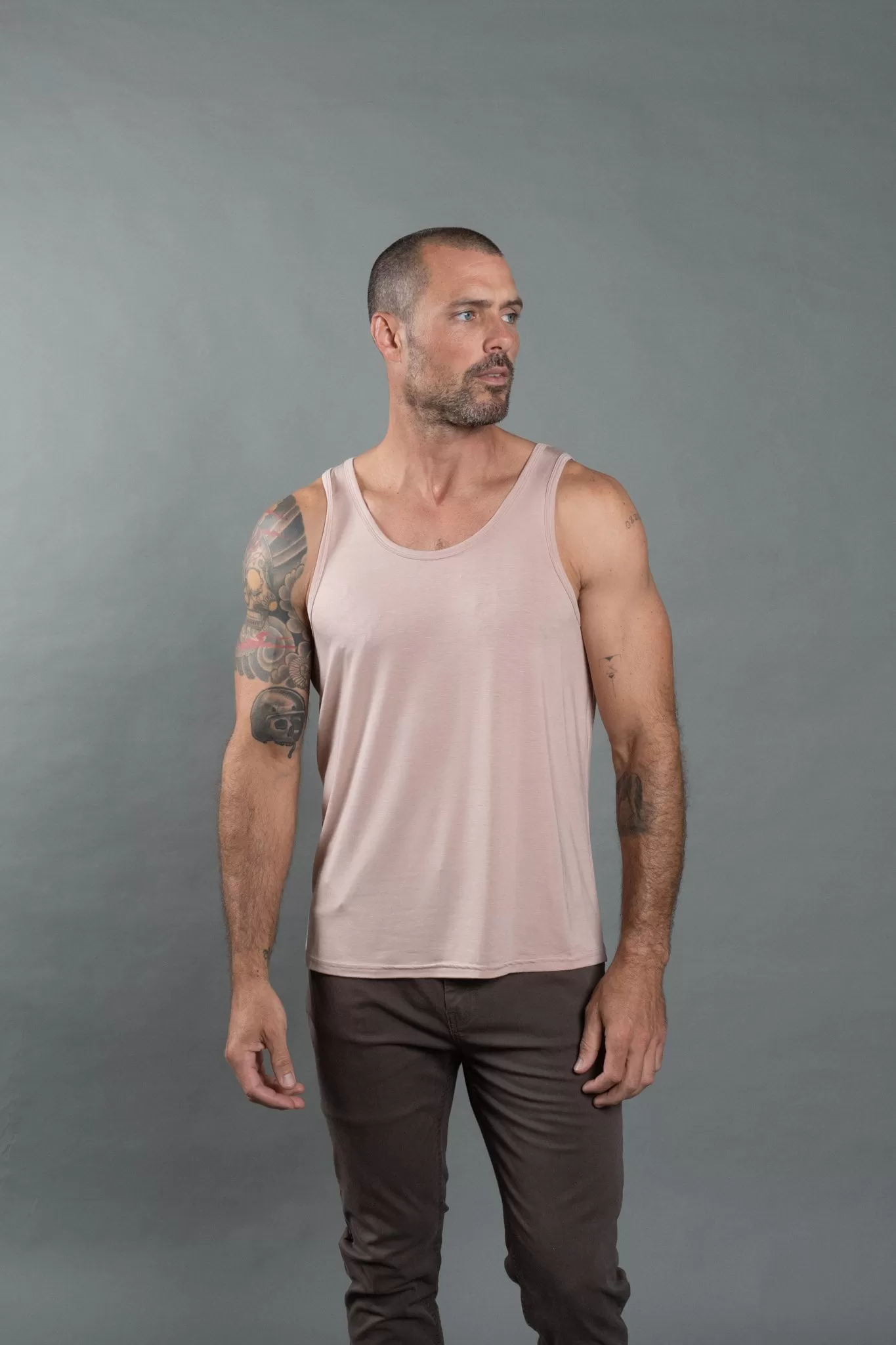 Men's Modal Scoop Neck Tank Top