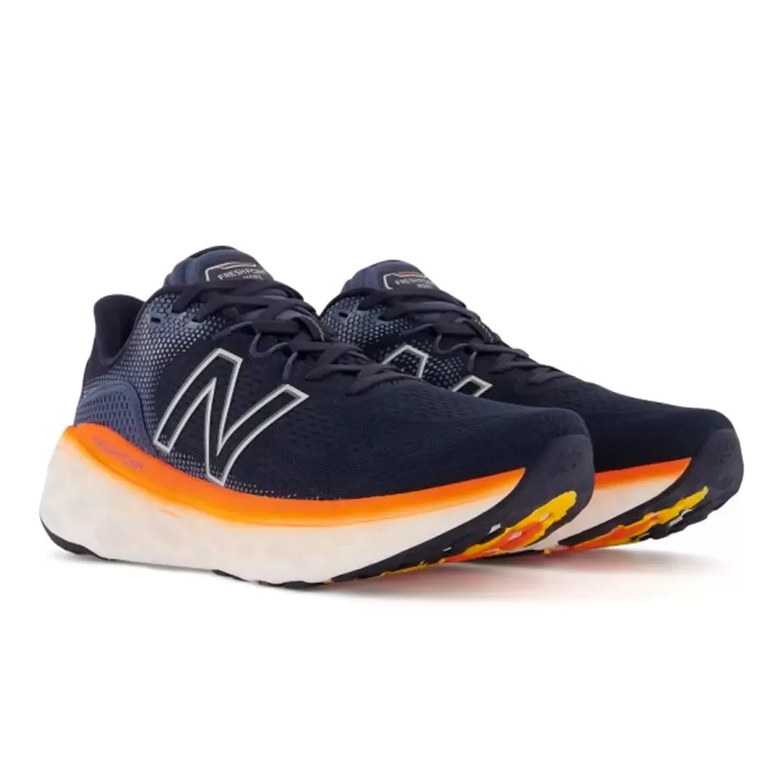 Mens New Balance Fresh Foam X More v3 - Eclipse / Vibrant Orange