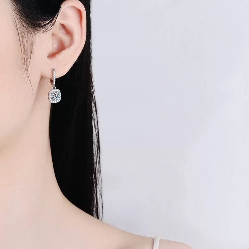 Moissanite Diamond Drop Earrings