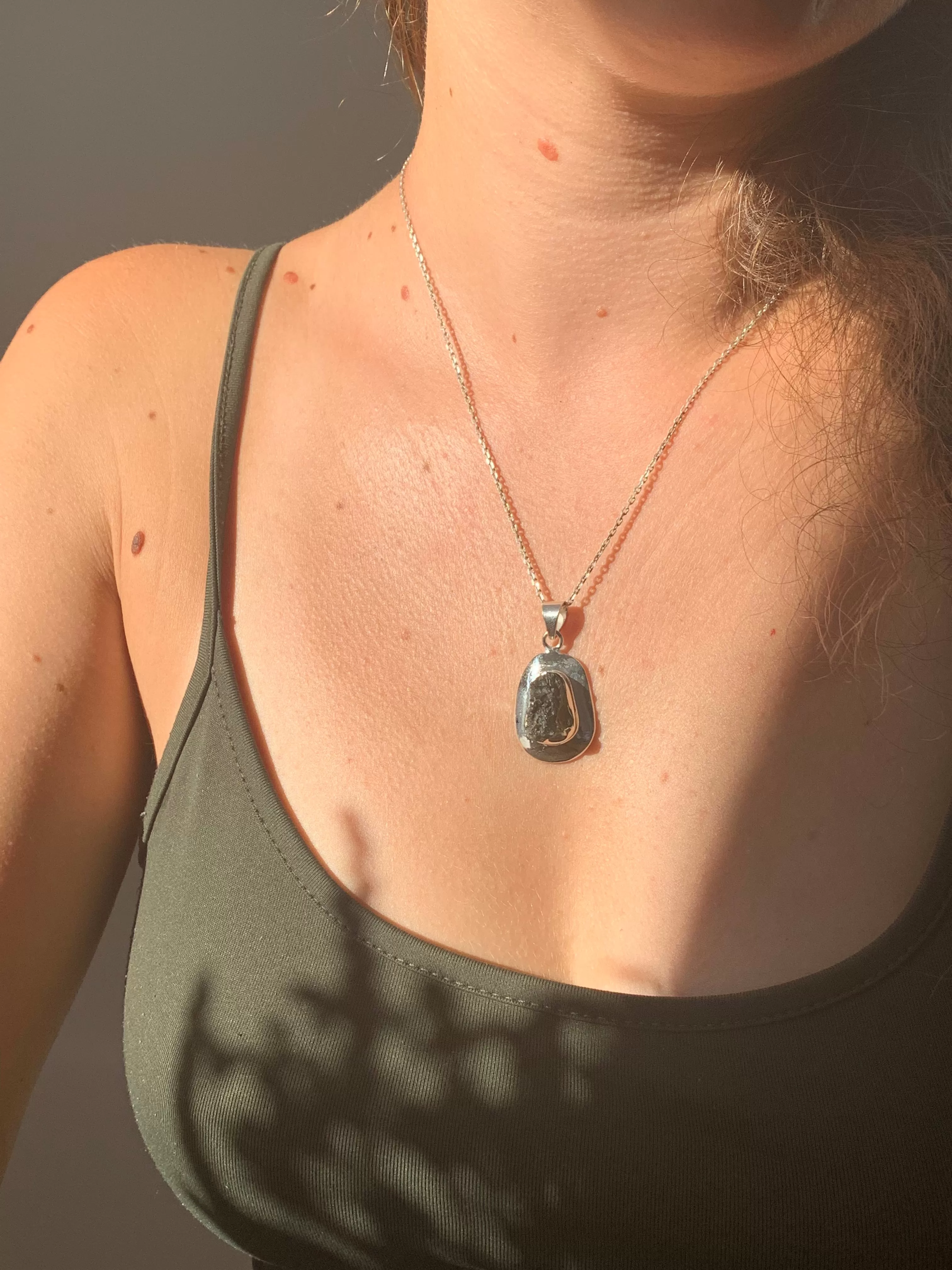 Moldavite Medea Pendant - Freeform E