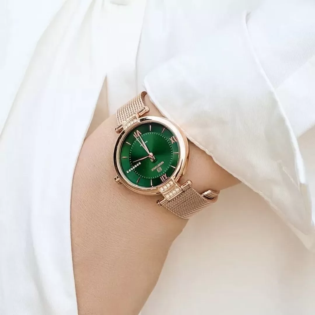 Naviforce Watch Green Face & Blue Face Rose Gold - Lady