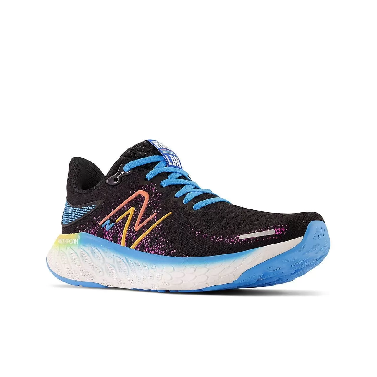 New Balance TCS London Marathon Fresh Foam X 1080v12 (Men's) - Black with magenta pop and vibrant sky