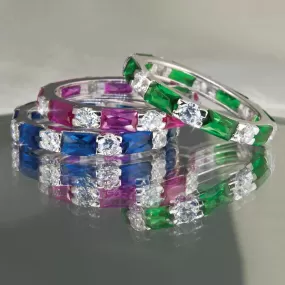 Palm Beach Stacker Rings Green