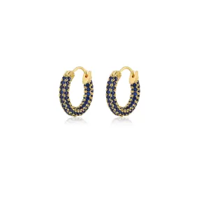 PAVE AMALFI HUGGY HOOPS SAPPHIRE