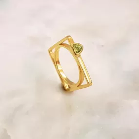 Peridot Minette Cube Ring