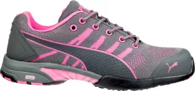 'Puma' Women's Celerity Knit Low Steel Toe - Grey / Pink