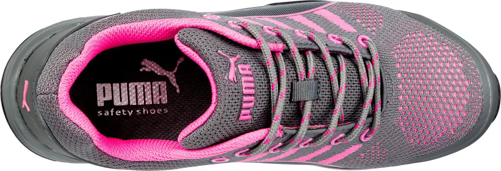 'Puma' Women's Celerity Knit Low Steel Toe - Grey / Pink