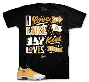 Retro 14 Light Ginger Shirt - Love Kicks - Black