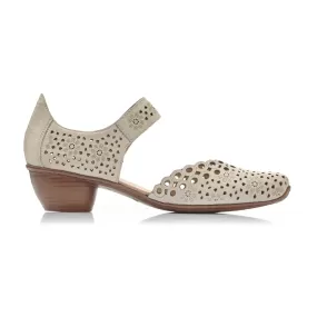 Rieker 43753-60 Mirjam Heeled Sandal (Women) - Cream