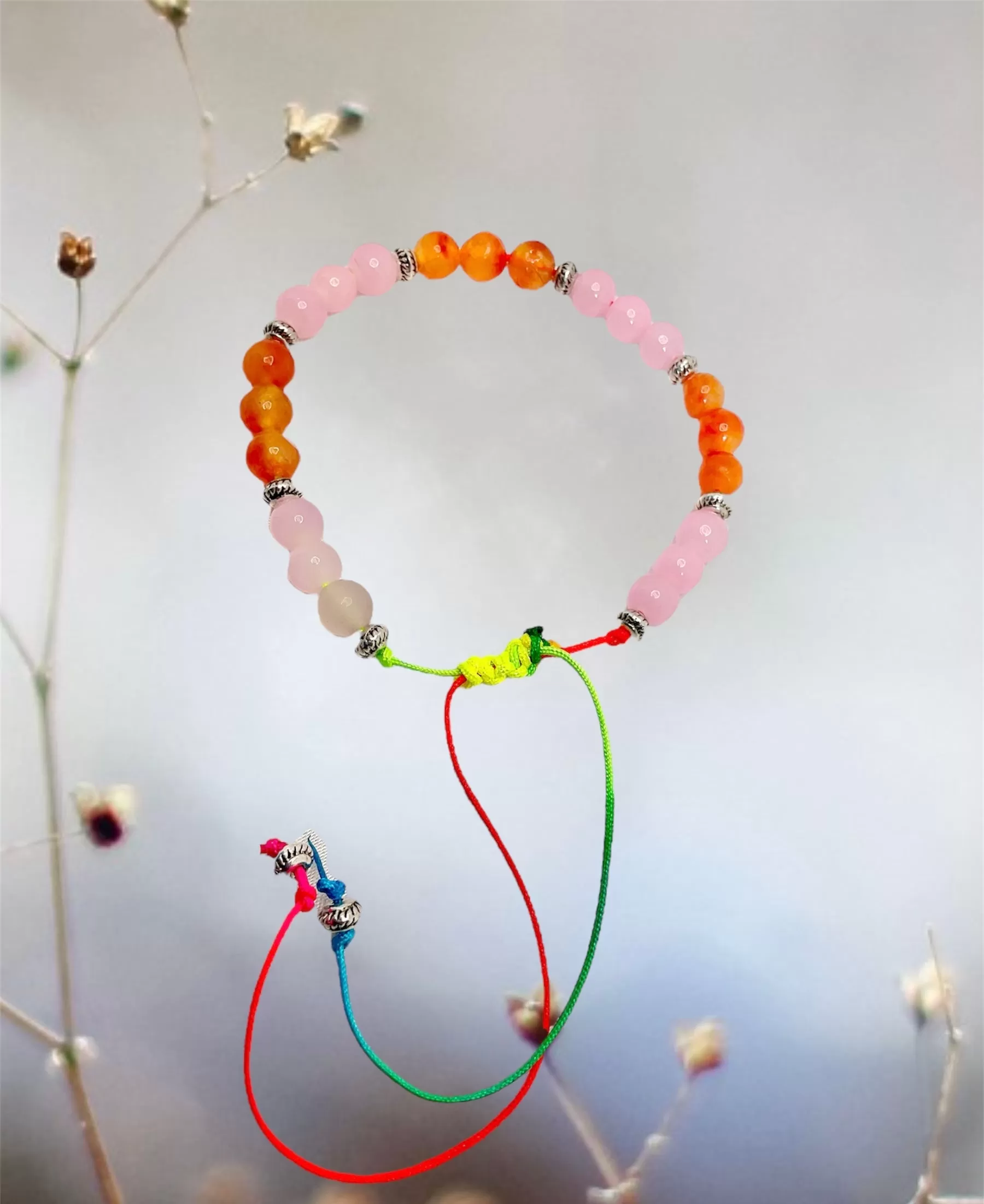 Rose Quartz & Carnelian Bracelets