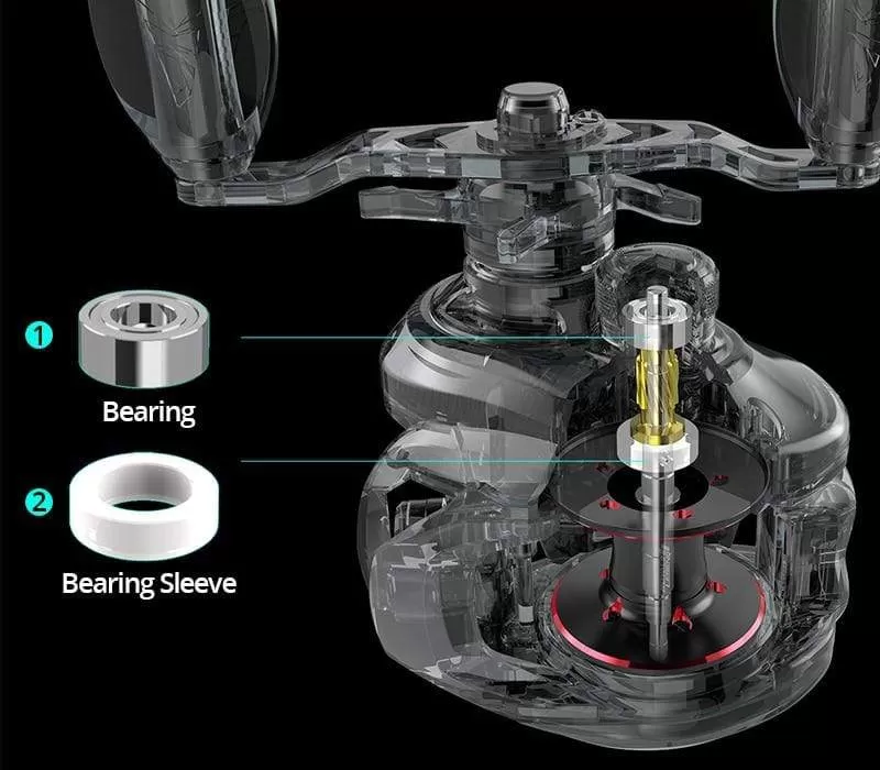 Royale Legend II & GT Baitcasting Reel 7.2:1 5.4:1 Gear Ratio Reel  Freshwater Aluminum Spool 8 KG Drag Fishing Coil