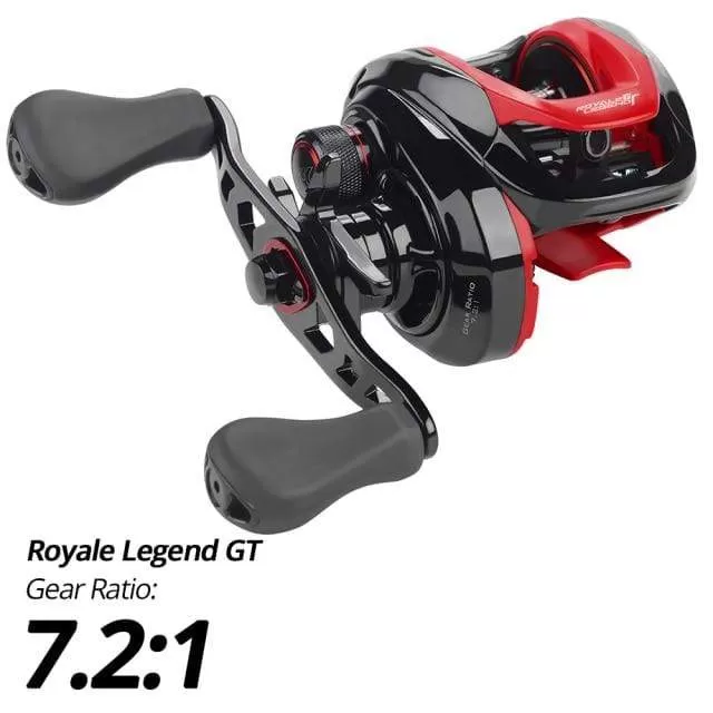 Royale Legend II & GT Baitcasting Reel 7.2:1 5.4:1 Gear Ratio Reel  Freshwater Aluminum Spool 8 KG Drag Fishing Coil