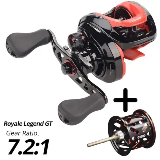 Royale Legend II & GT Baitcasting Reel 7.2:1 5.4:1 Gear Ratio Reel  Freshwater Aluminum Spool 8 KG Drag Fishing Coil