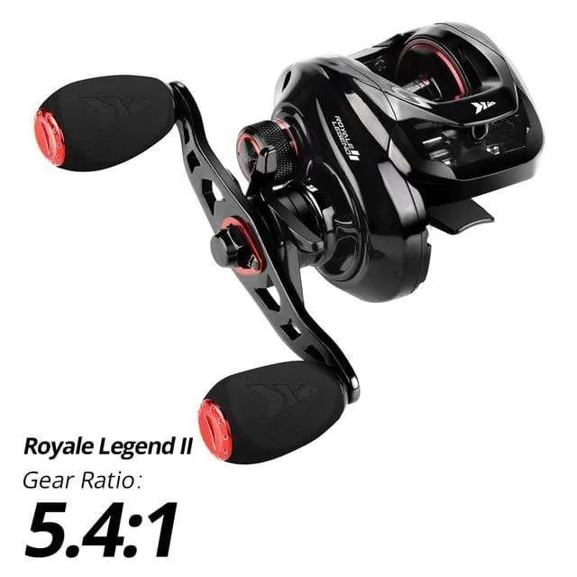 Royale Legend II & GT Baitcasting Reel 7.2:1 5.4:1 Gear Ratio Reel  Freshwater Aluminum Spool 8 KG Drag Fishing Coil