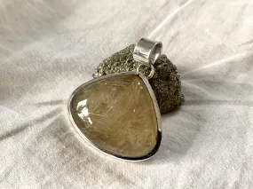 Rutilated Quartz Naevia Pendant - Pear