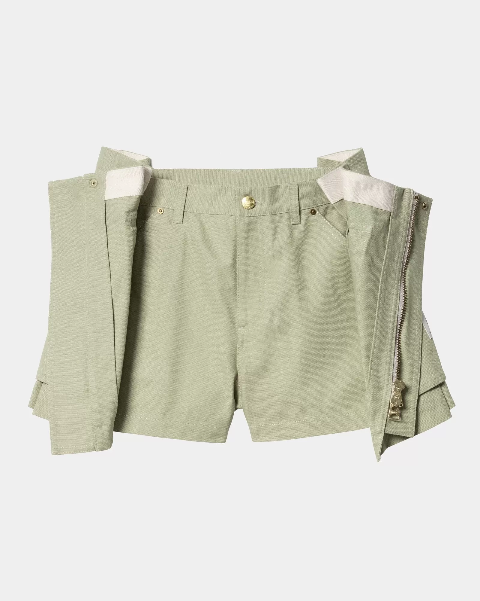 sacai x Carhartt WIP Women's Duck Shorts | Light Green