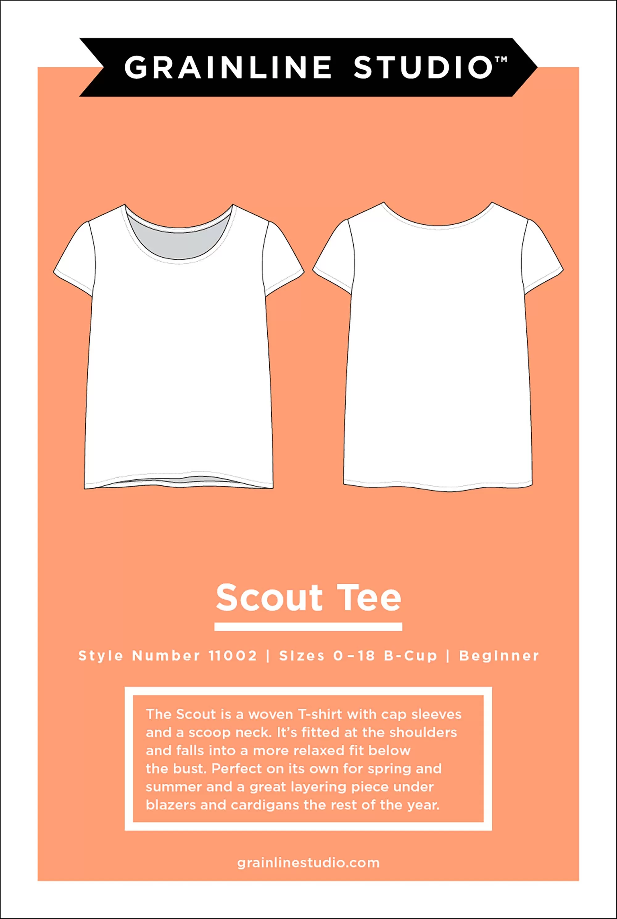 Scout Tee Sewing Pattern by Grainline Studios Patterns