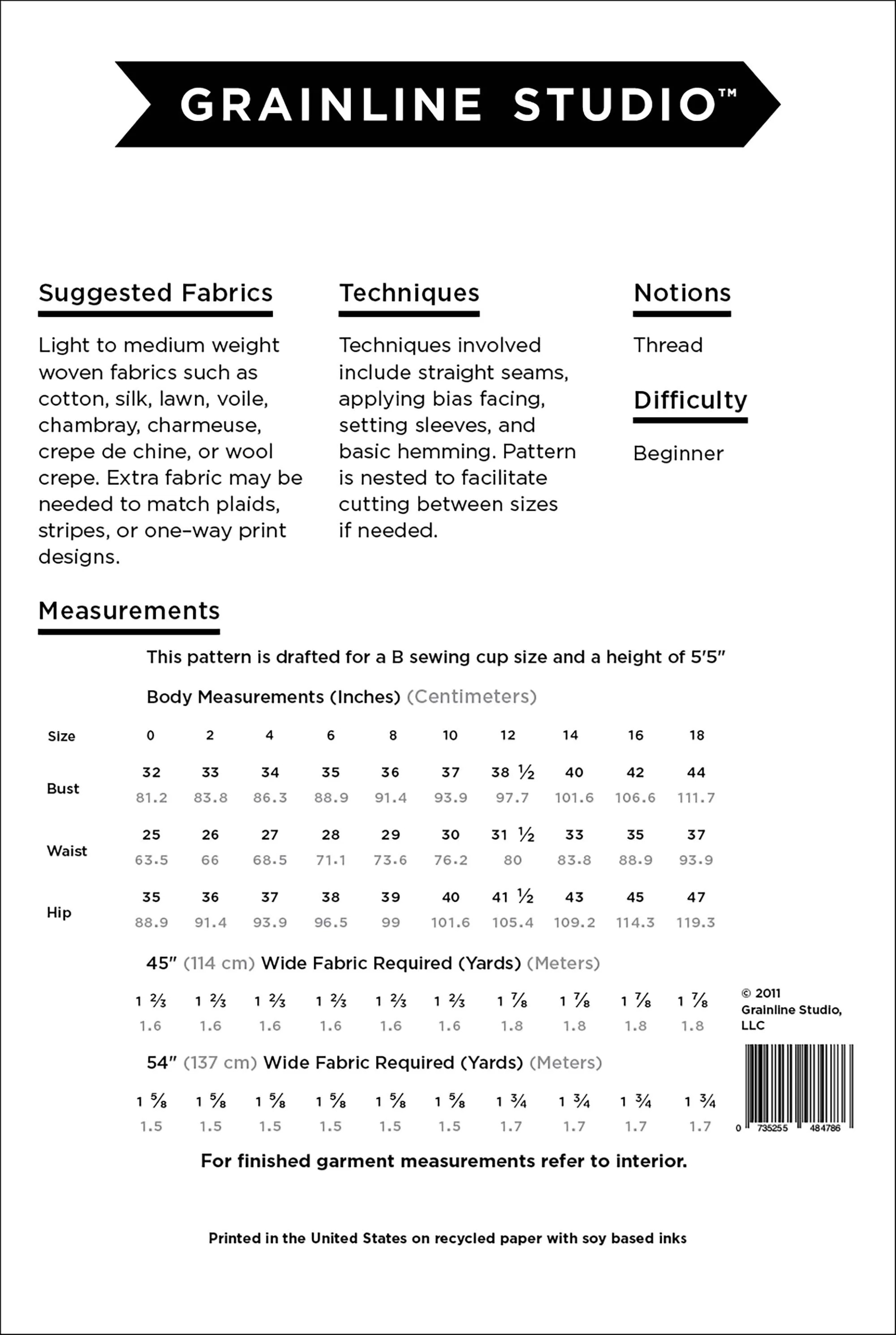 Scout Tee Sewing Pattern by Grainline Studios Patterns