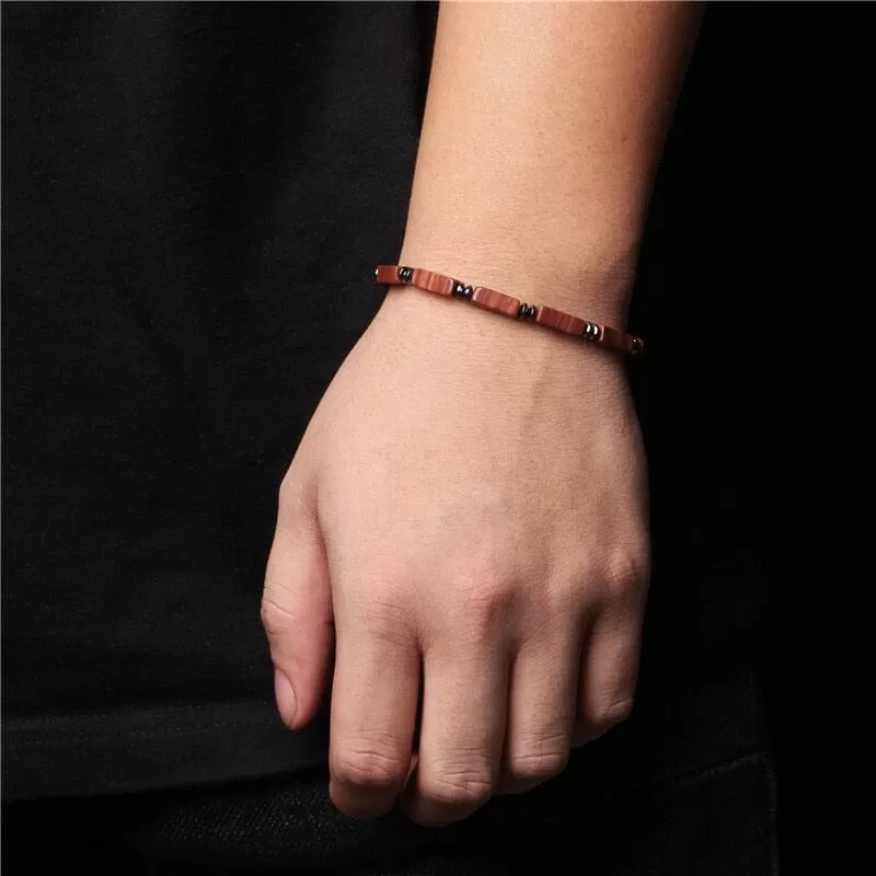 Square Tube Shape Adjustable Bloodstone Bracelet