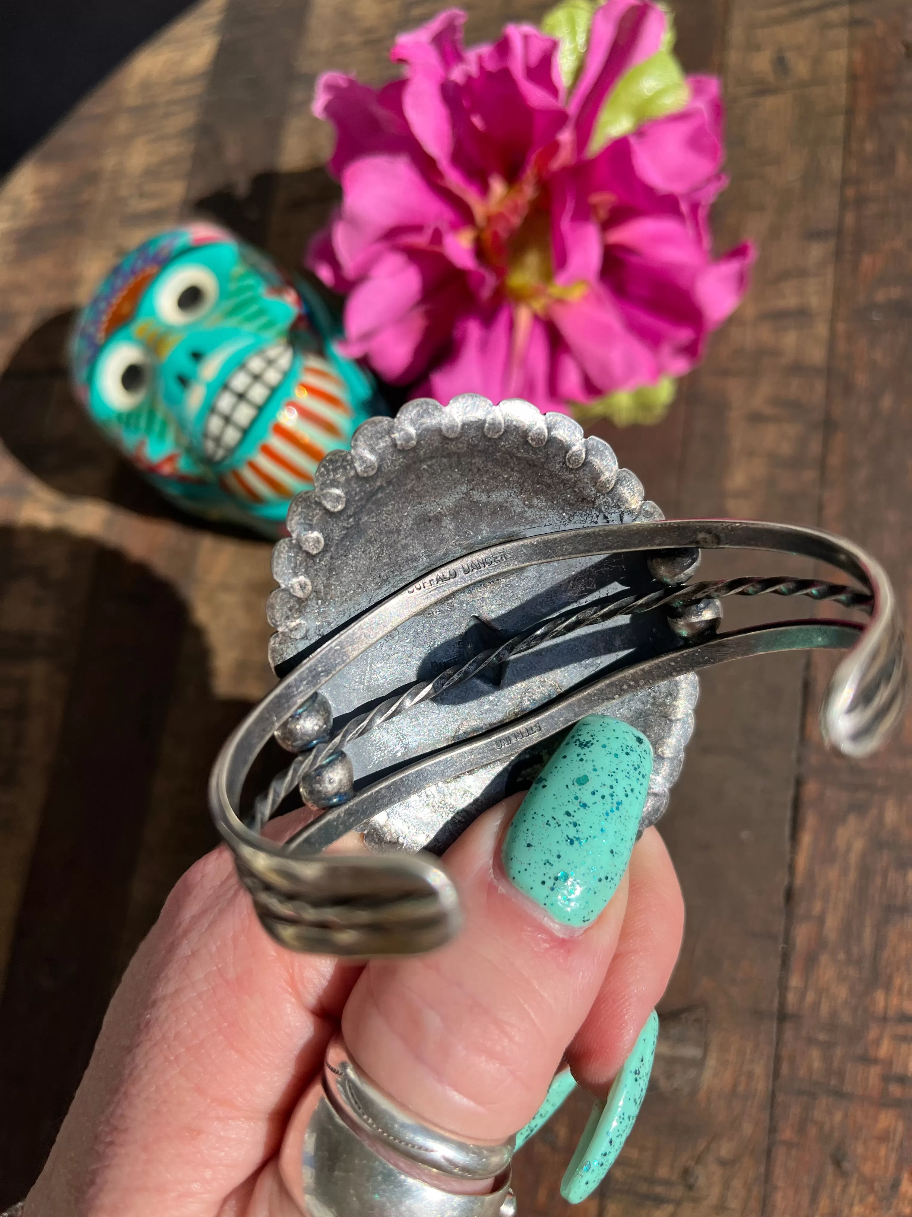 Sterling Concho Cuff