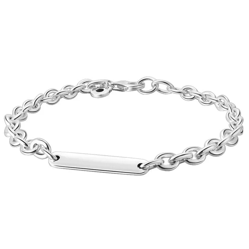 Sterling Silver Logo Bracelet