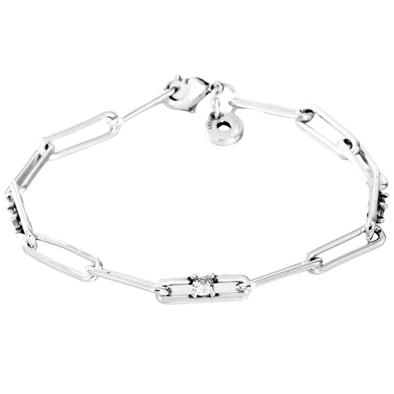 Sterling Silver Logo Bracelet