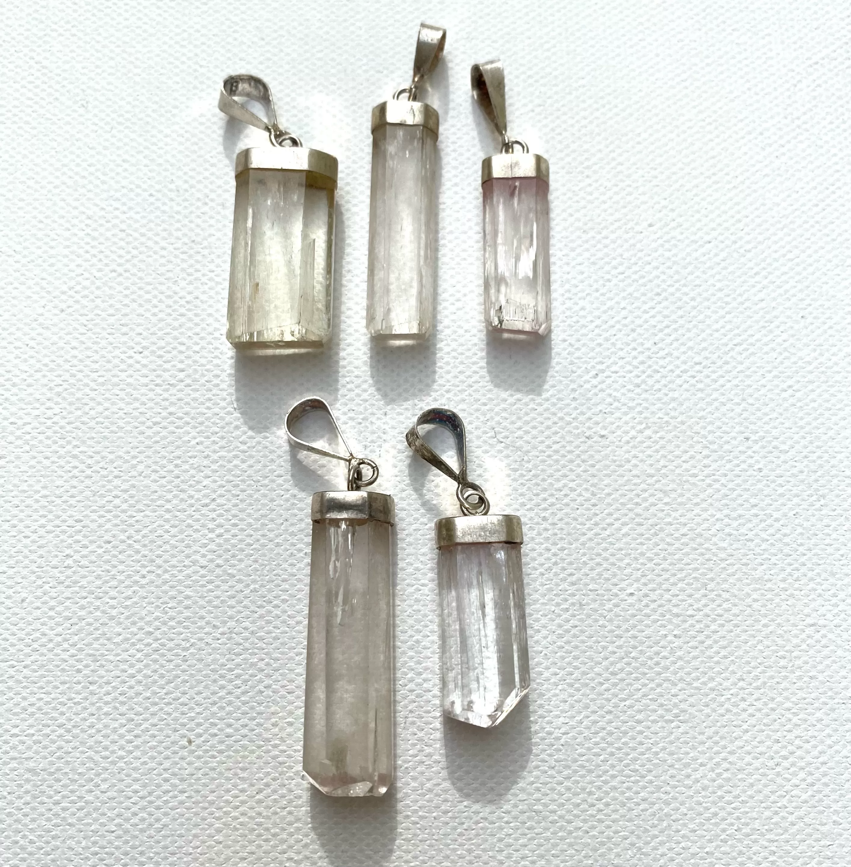 Sterling Silver Selenite Pendant