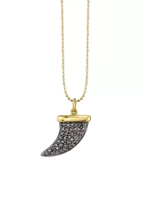 Sydney Evan 14KYG Champagne Diamond Horn Pendant Necklace