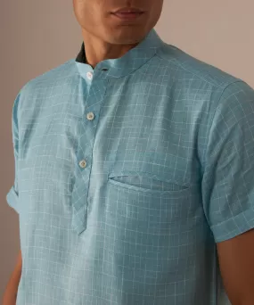 Teal Popover Shirt