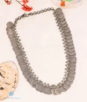 The Bhagya Silver Lakshmi Kasumala Coin Necklace (Medium)