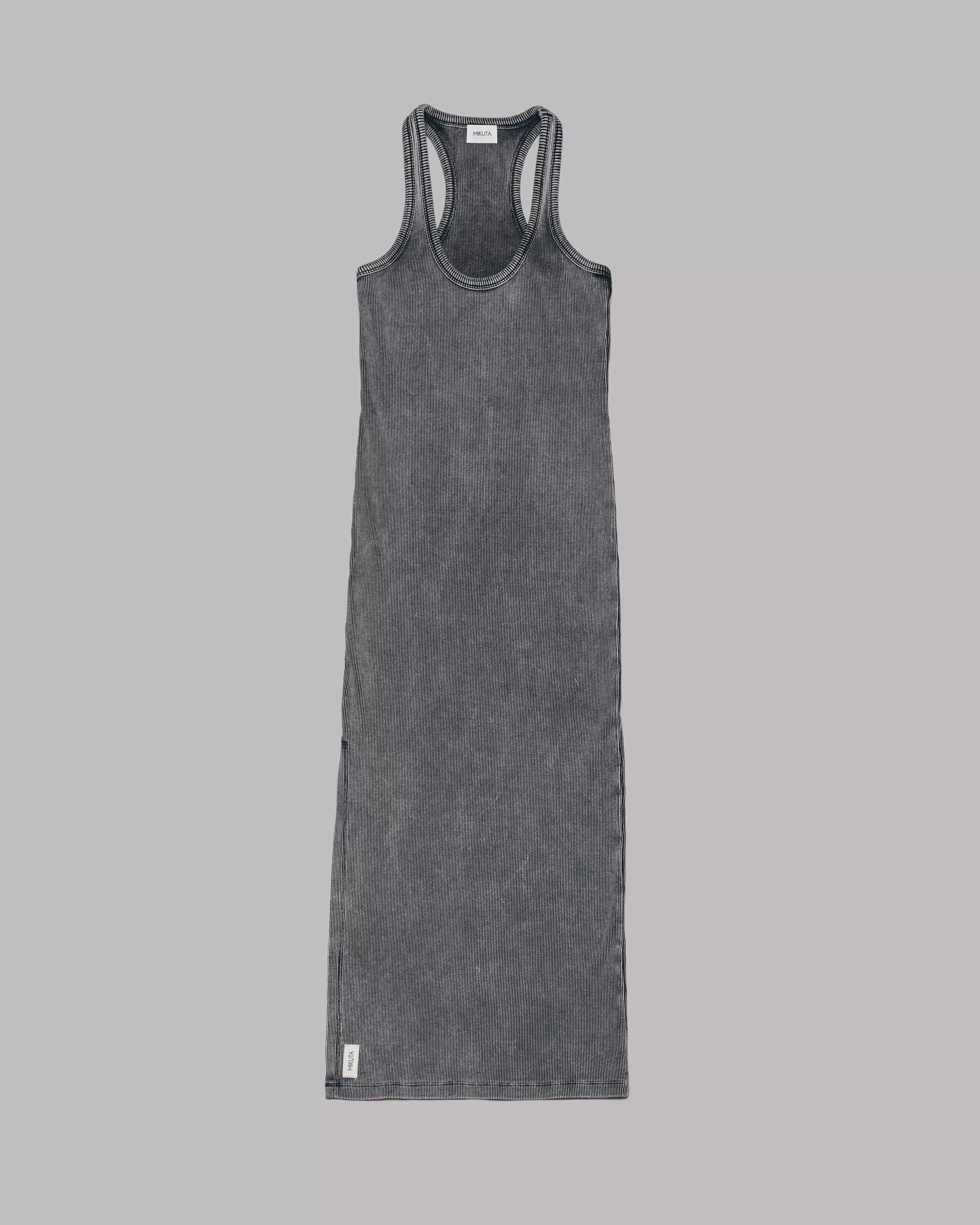 The Dark Ribbed Tank Dress