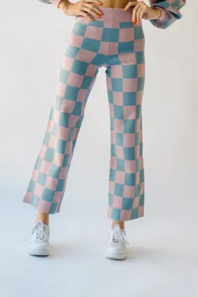 The Granger Checkered Pant in Mauve   Blue