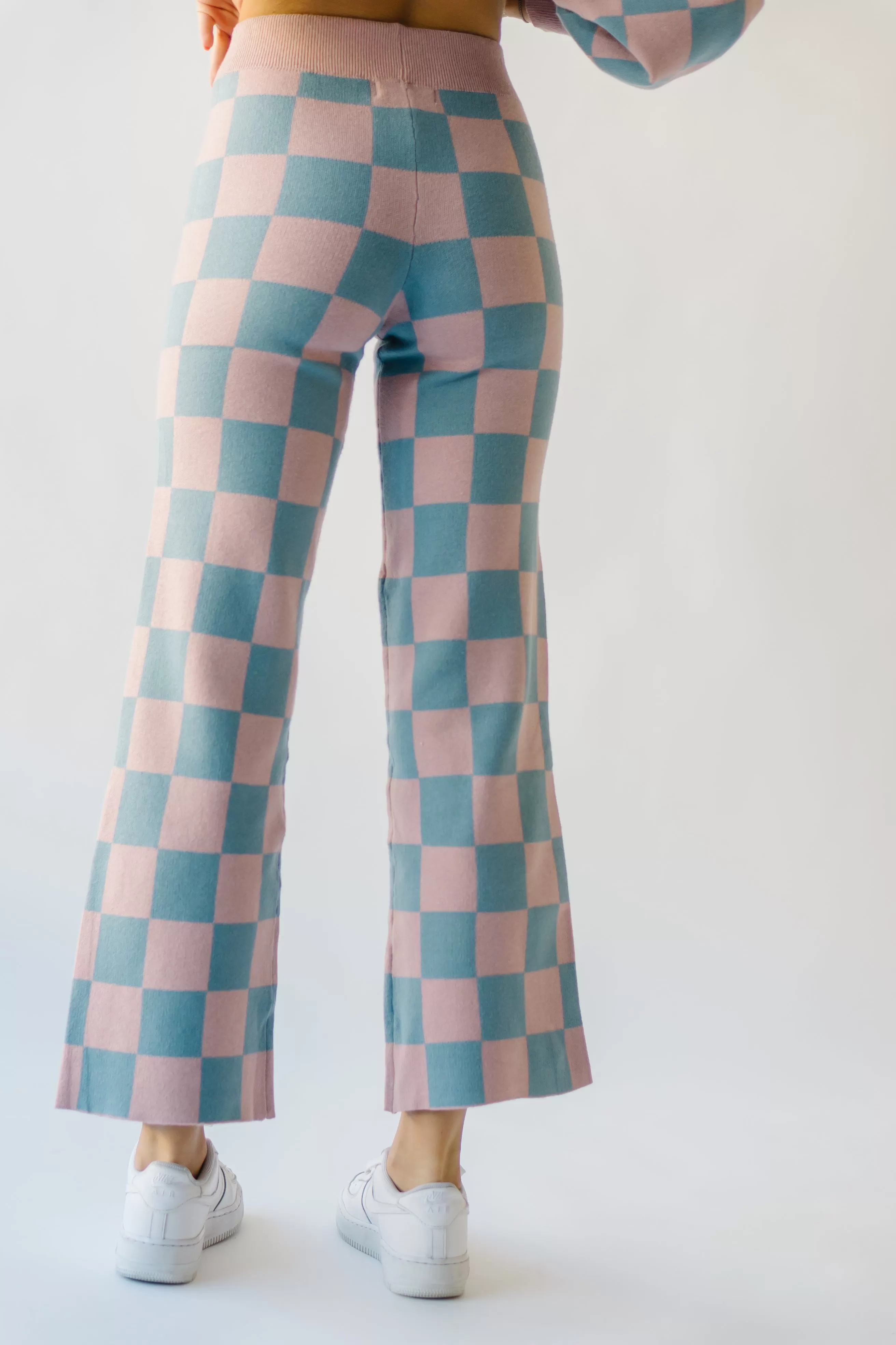 The Granger Checkered Pant in Mauve   Blue