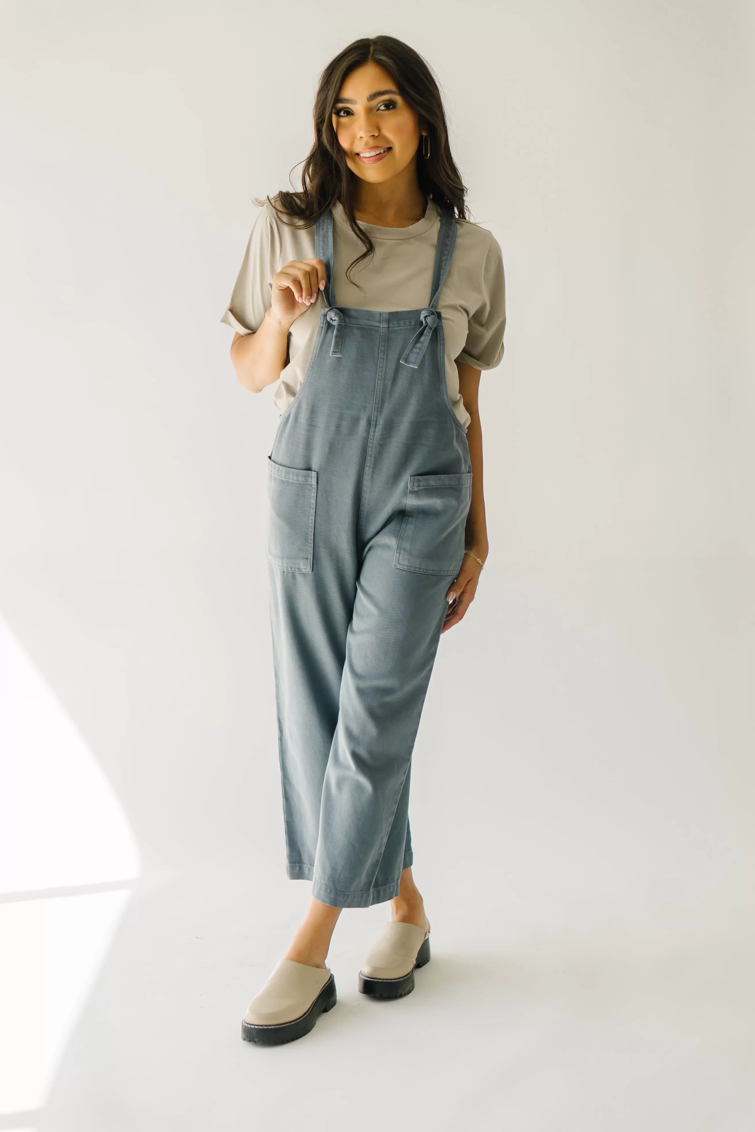 The Lenora Wide Leg Jumpsuit in Blue